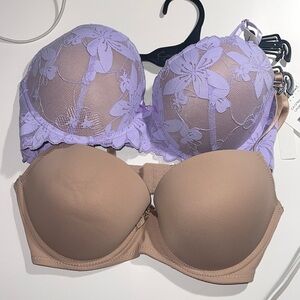 Carrie Amber Intimates Women’s Bras Bundle of 2 Size 36D